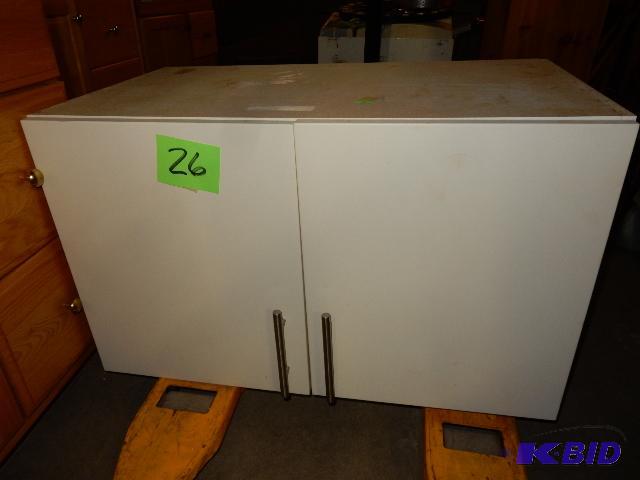 lot 26 image: White High Quality presssed wood cabinet