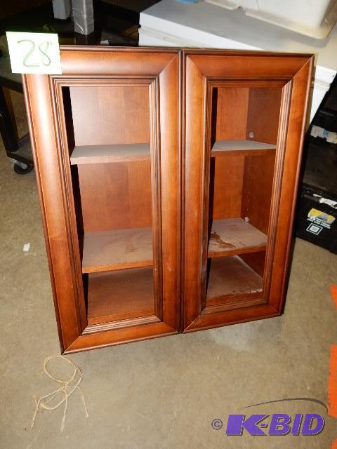 lot 28 image: Wall Cabinet opening for glass in door. .NO GLASS