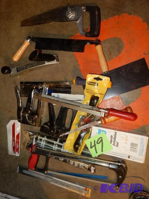 lot 49 image: Misc. Saws and other CUTTING items