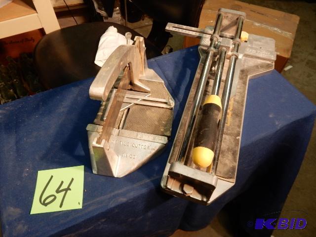 lot 64 image: Superior and BRUTUS Tile cutters