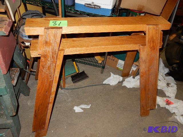 lot 81 image: Home Made Saw horse