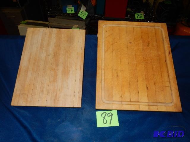 lot 89 image: 2 Butcher Block Cutting Boards