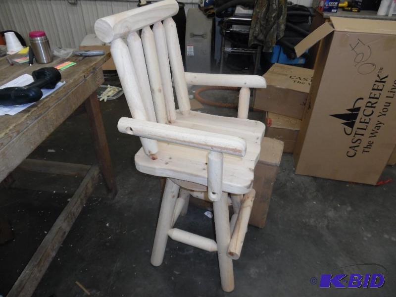 Log Bar Stool