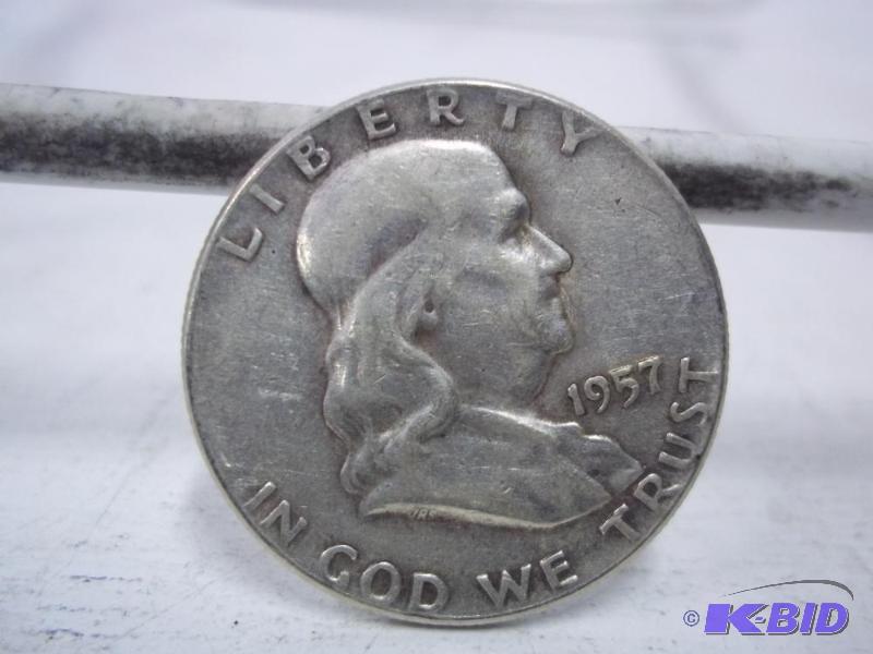 1957 Ben Franklin Half Dollar...