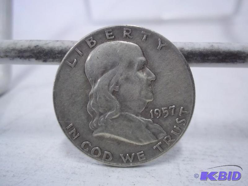 1957 Ben Franklin Half Dollar...