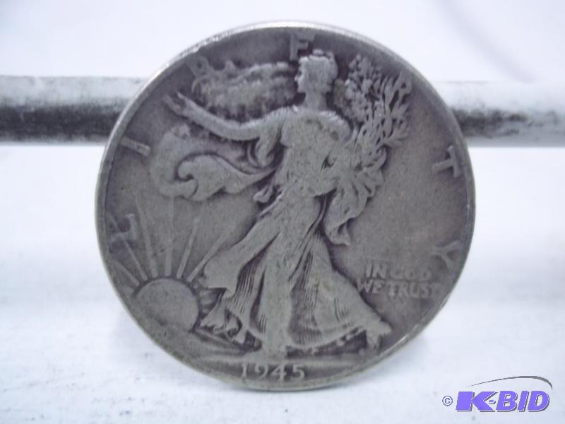 1945 Walking Liberty Half Dollar...