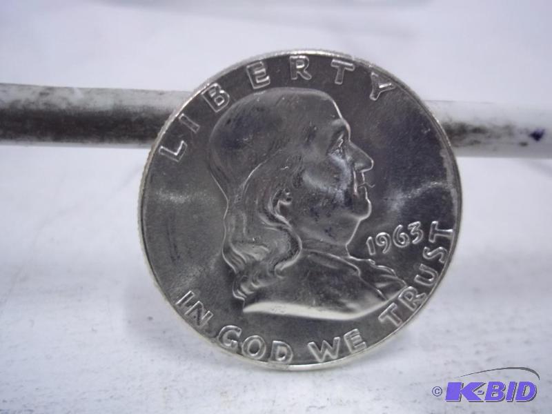 1963 Franklin Half Dollar&nbsp Came in a rol...