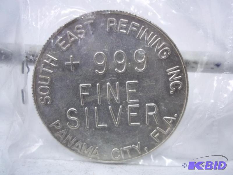 One Silver Ounce 999 Fine Silver...
