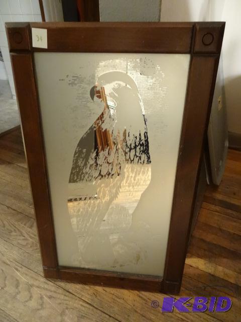 Mirrored Eagle wall hanging. 15 x 26...