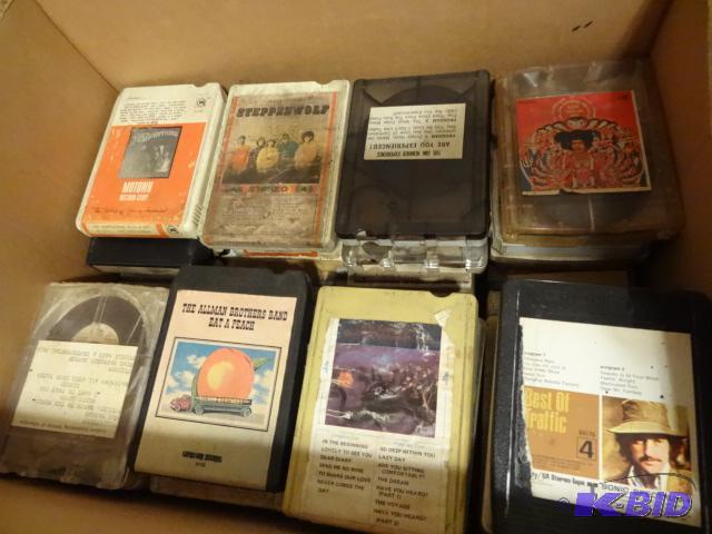 Box full of misc 8 track tapes...