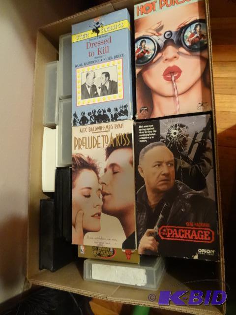 Box of misc VHS tapes...