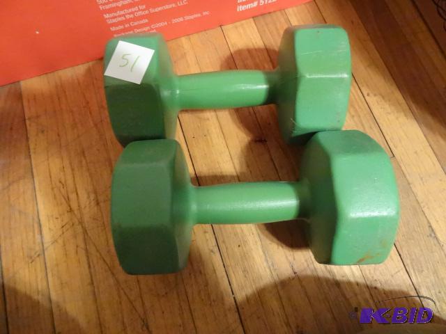 2 hand weights. 5 lb...