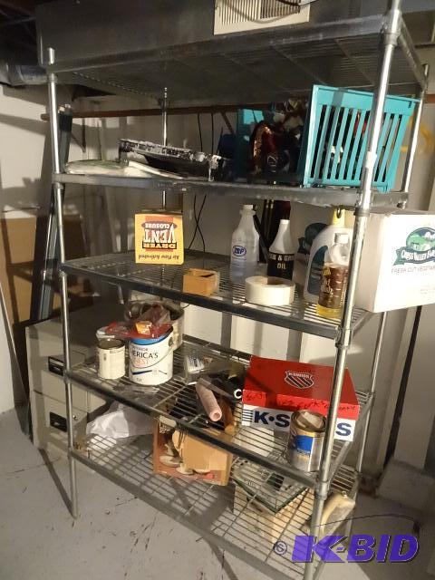 Wire shelving unit. 41 x 24 x 72. No contents...