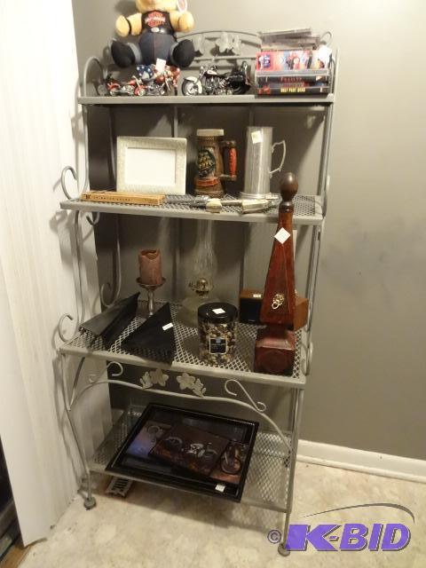 Decorative metal shelf unit. 31 x 18 x 65...