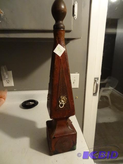 Leather covered decanter...