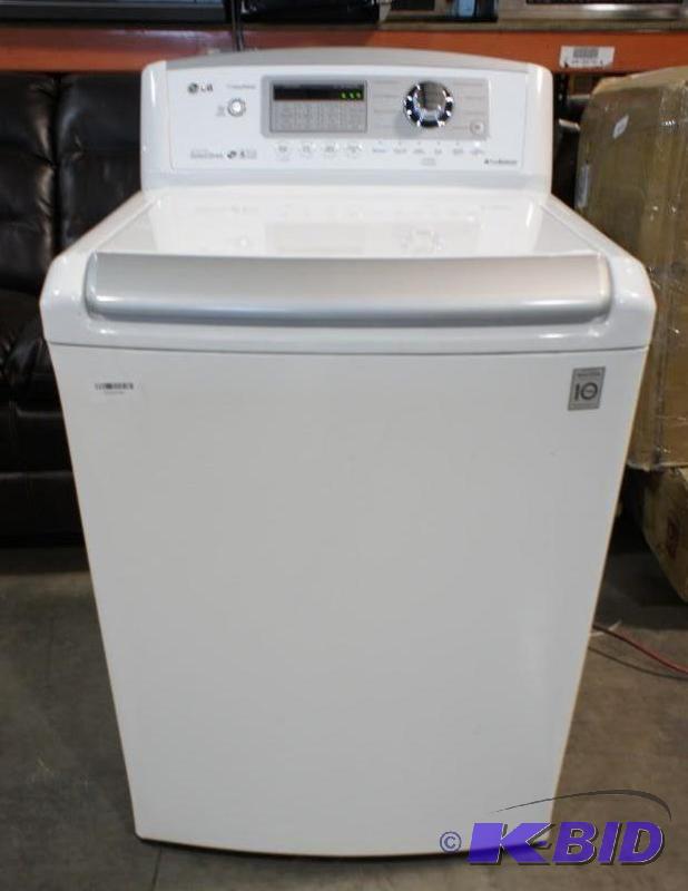 lot 11 image: New LG Washer - Model # (WT4970CW) - MSRP $72...
