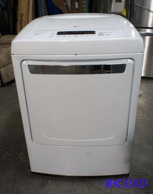 lot 17 image: New LG Dryer - Model # (DLE1101W) - MSRP $579...