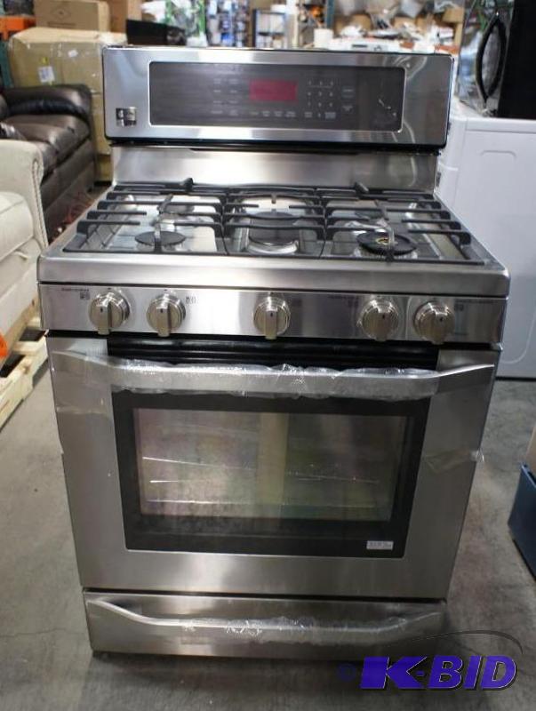 lot 6 image: New LG Studio Design Gas Stove - Model # (LSR...