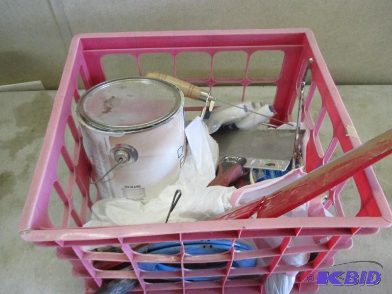 box of painting stuff...