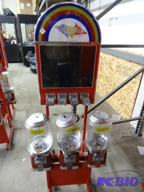 lot 10 image: All star 4 sticker and 3 bulk machine. No key...
