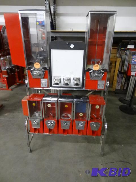 lot 13 image: Bulk rack. 3 sticker and 7 bulk. No keys...