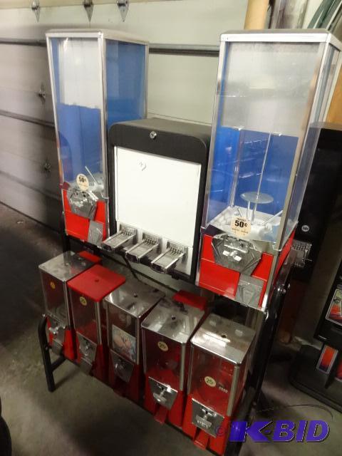 lot 18 image: Bulk rack. 3 sticker and 7 bulk. No keys...
