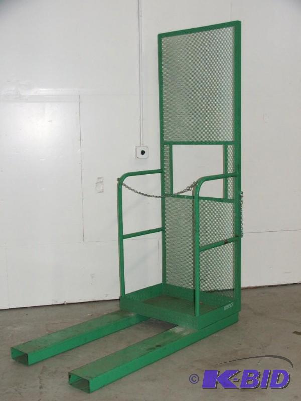 lot 16 image: forklift man basket, from Ladder Industries, ...