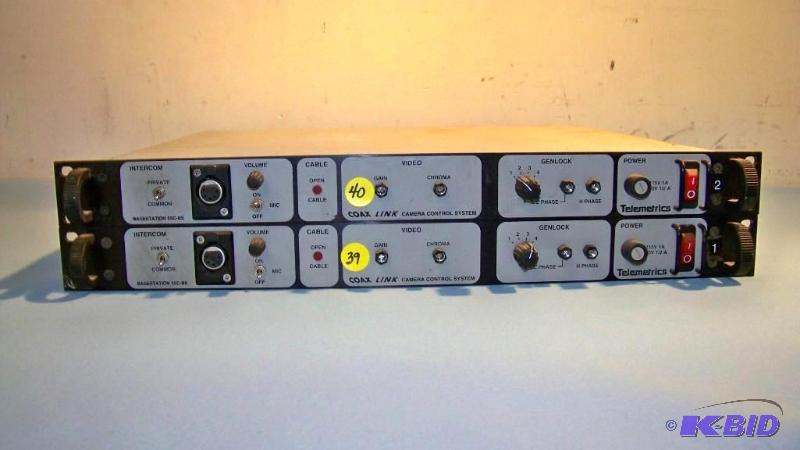 lot 59 image: (2) Telemetrics, Professional Coax Video Camera Control Units