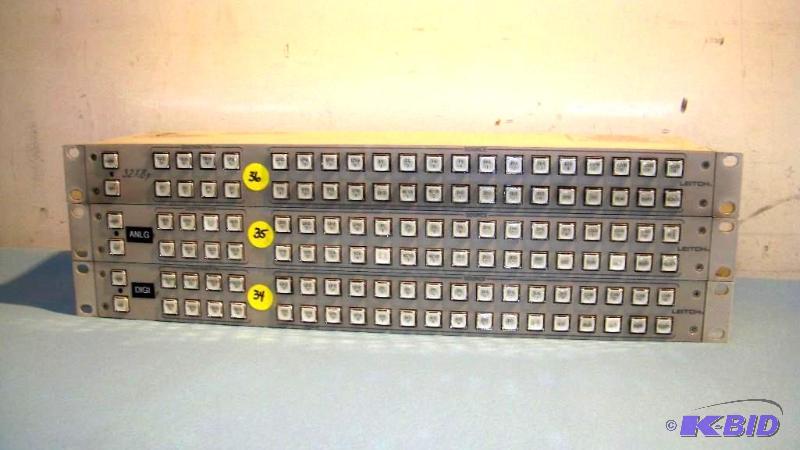 lot 61 image: (3) Leitch, 32x8 Remote Control Professional Video Router Panels