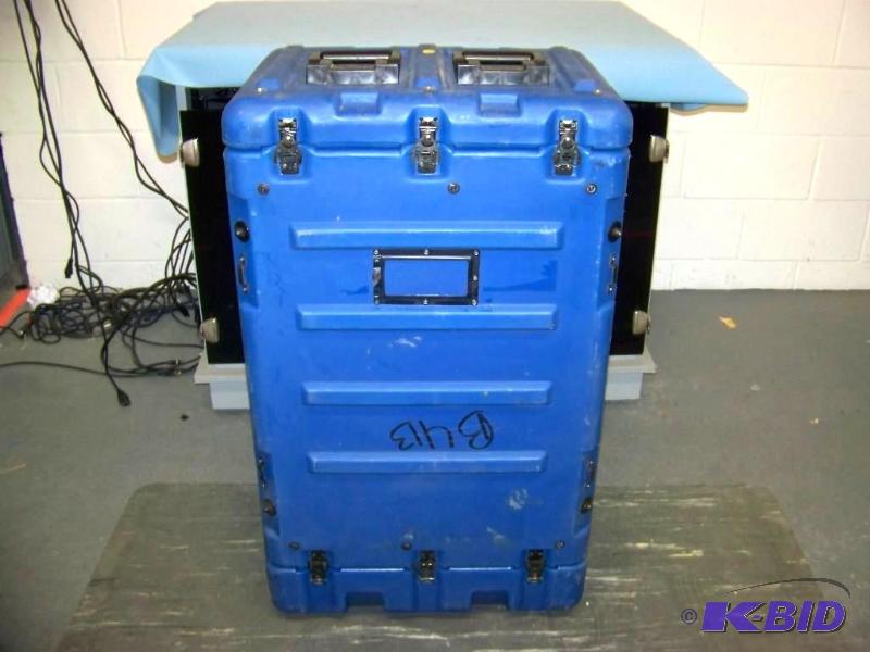 lot 76 image: HardiggPelican Cases, Hard Sided, Rack Rails Inside, Travel  Shipping  Protective Case w wheels