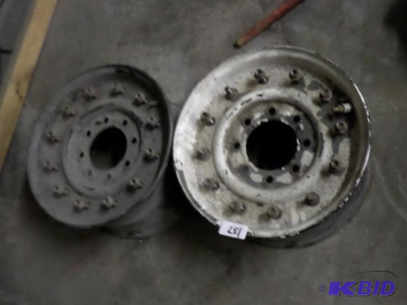 lot 137 image: (2) 8-Lug 16" Steel Wheels...