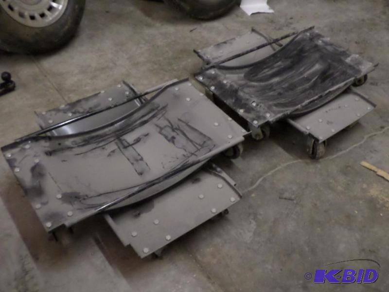 lot 141 image: Set Of (4) Steel Car Dollies, Like New...