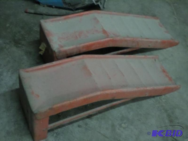 lot 142 image: Set Of Steel Car Ramps...