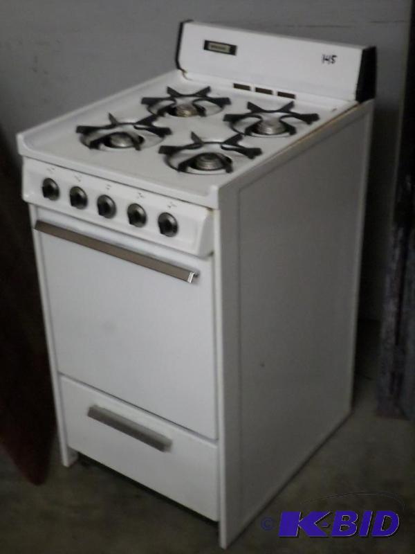 lot 145 image: Frigidaire RVCamper Sized 4-Burner Gas Range...