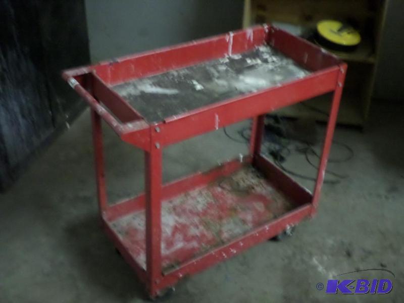 lot 147 image: 2-Level Steel Shop Cart, 16&quotx30&quotx32...