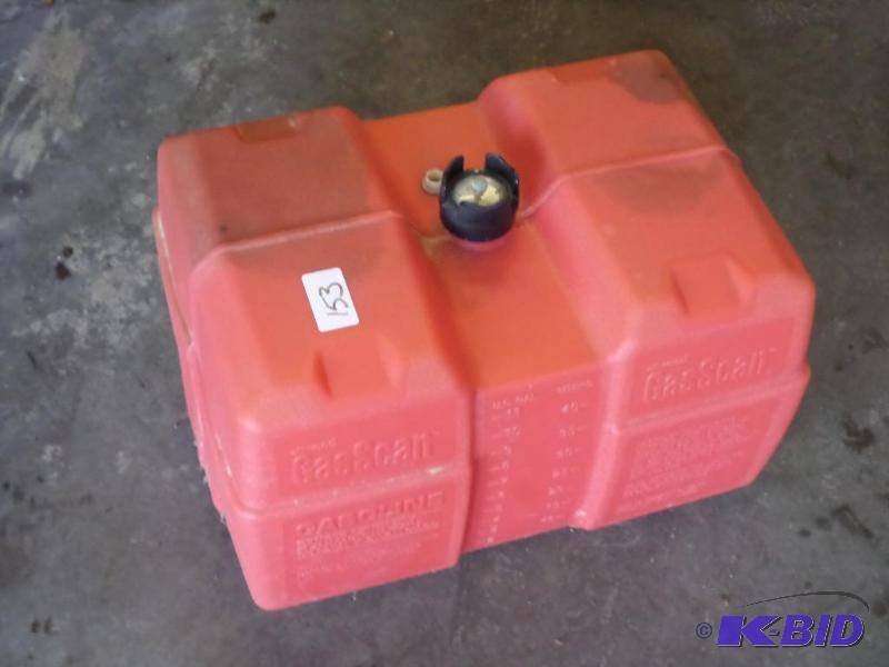 lot 153 image: 11-Gallon Plastic Boat Fuel Tank, No Hose...