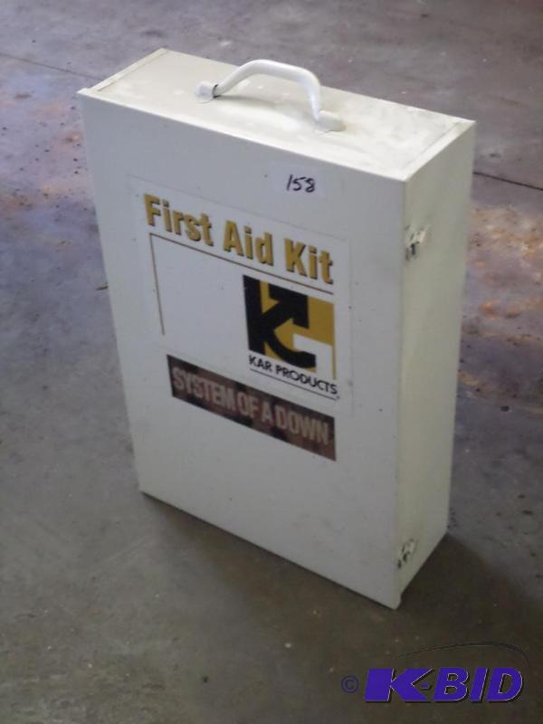 lot 158 image: Wall-Mount First Aid Kit...