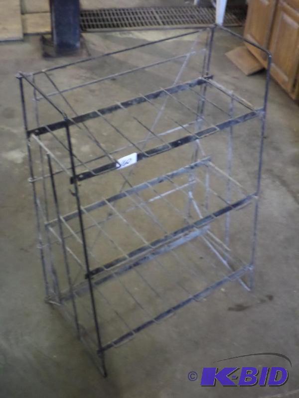 lot 160 image: 3-Level Steel Battery Rack...