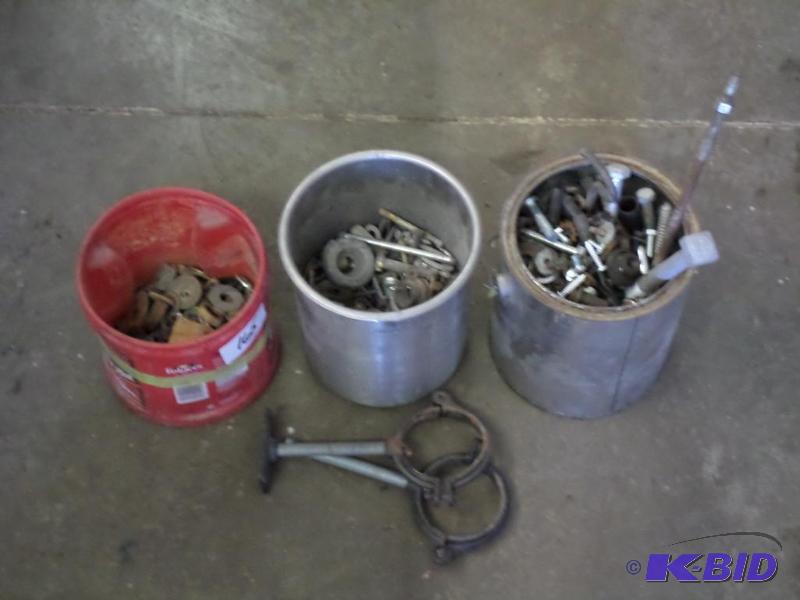 lot 165 image: (3) Bins Of Misc Hardware & Etc...