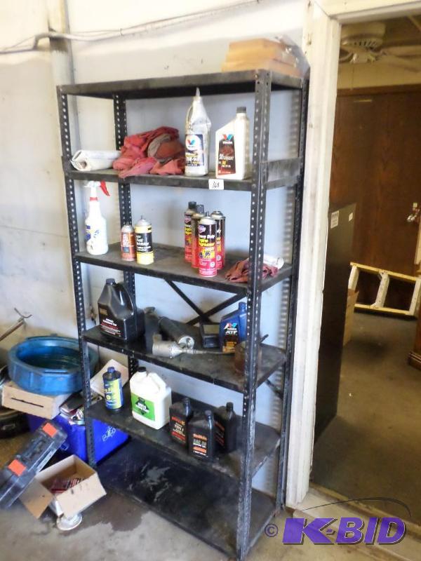 lot 168 image: 6-Level Steel Shop Shelf With Contents...