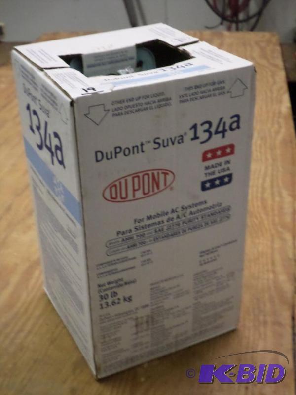 lot 19 image: (1) Full 30# Tank Of 134a Refrigerant...