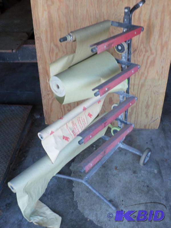 lot 81 image: 4-Roll Portable Paper-Roll Stand With Built-I...