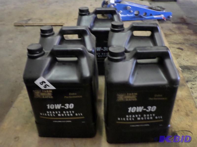 lot 85 image: (4) Full & (1) Partial 2-Gallon Jugs Of H...