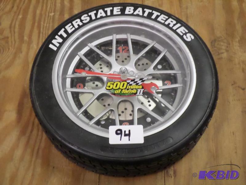 lot 94 image: Interstate Batteries Wall Clock...