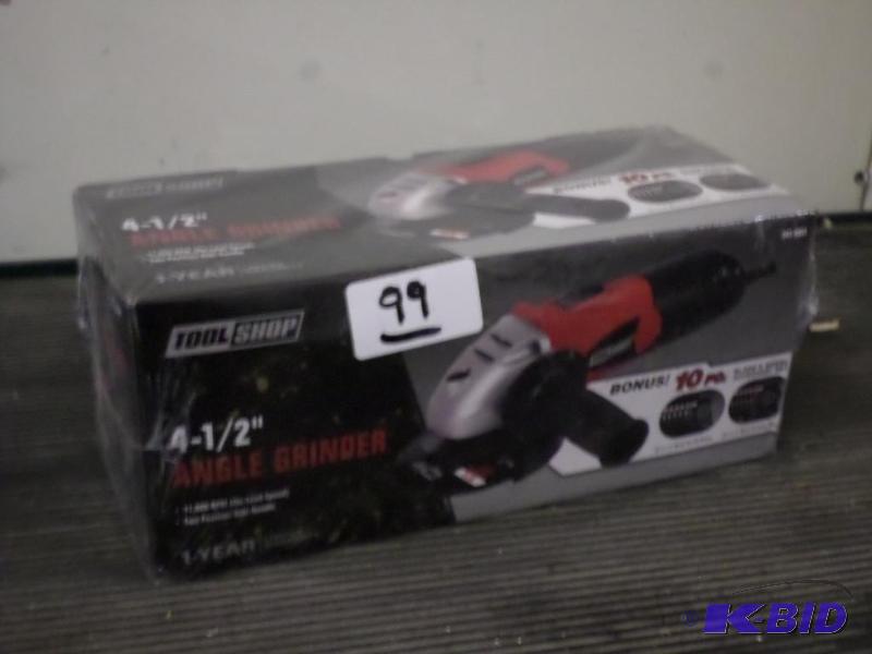 lot 99 image: New Tool Shop 4.5" Angle Grinder...