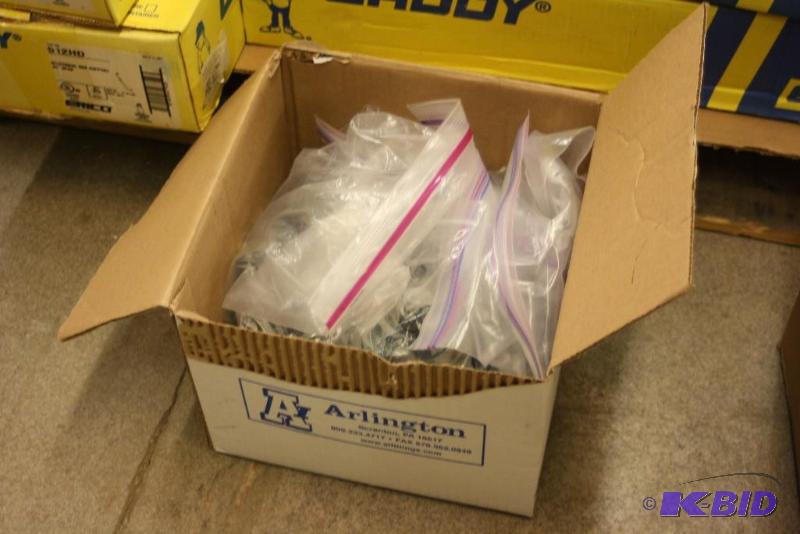 Box Lot Incouding Conduit Connectors O-Rings Pipe Fasteners And More.