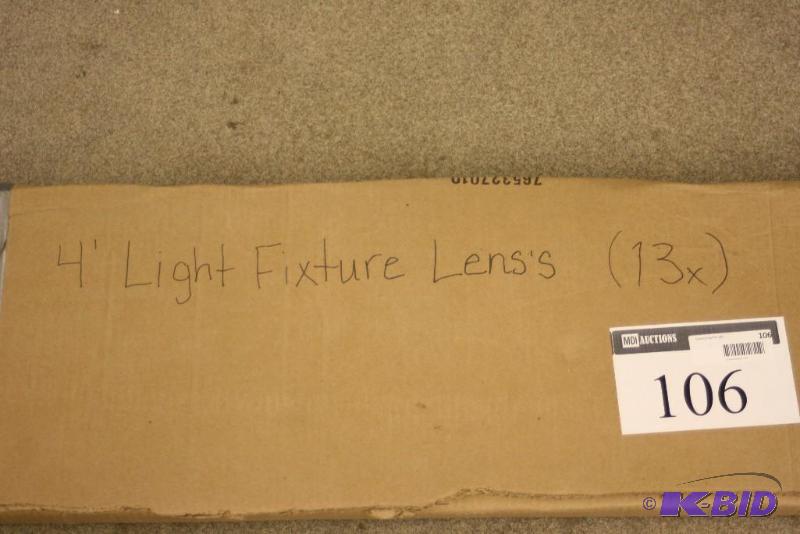 Box Lot of 4 Light Fixture Lens.
