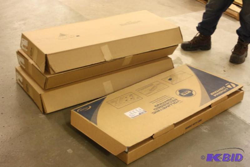 Lot of (4) Lithonia Lighting Recessed Fluorescent Lighting Units White 4.