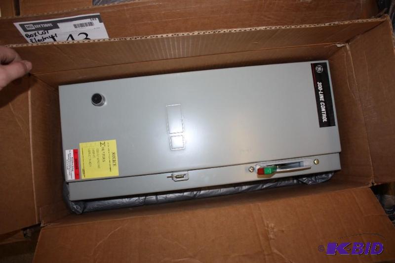 Box Lot Including General Electric 300-Line Control Industrial Circuit Breaker 15A 480V 3 Pole.