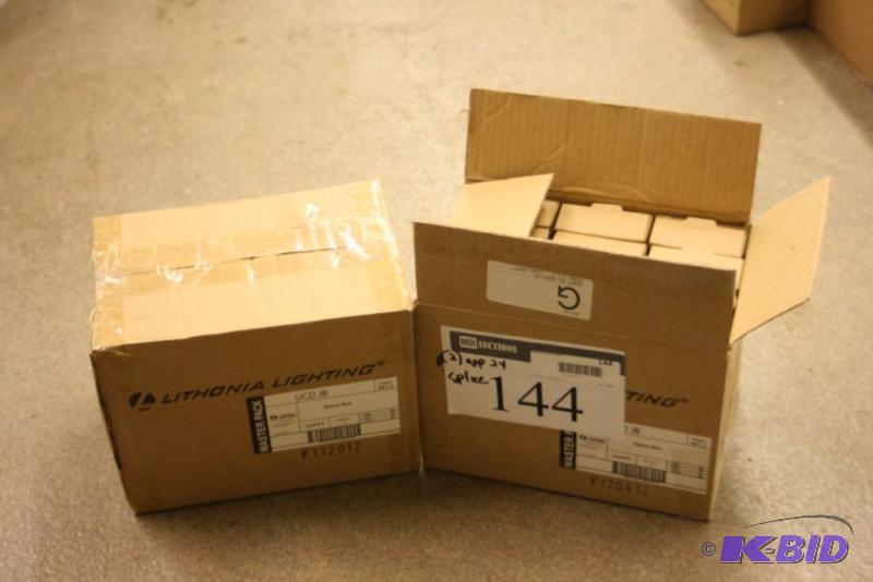 Box Lot of (2) Splice Boxes Lithonia Lighting UCD JB 143PPT White app. 24 ct.